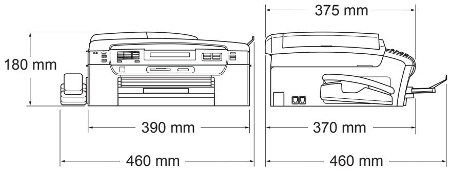 BROTHER MFC-790CW - Dimensions - 1