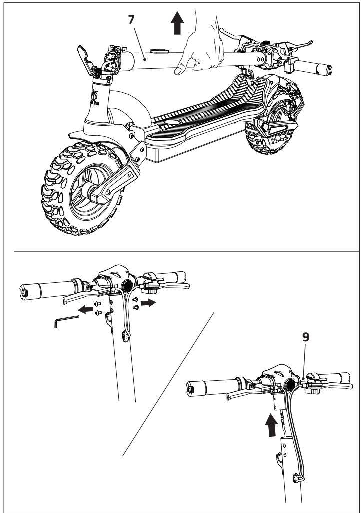 OCEAN DRIVE OD-KICK-S12-EU-PKD - FERMER ET TRANSPORTER LA TROTTINETTE - 4