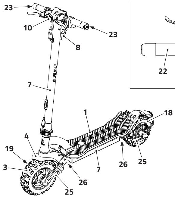 OCEAN DRIVE OD-KICK-S12-EU-PKD - DESCrizIONE MONOPATTINO - 3