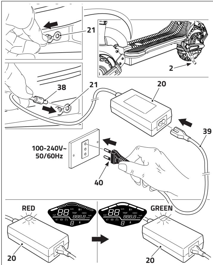 OCEAN DRIVE OD-KICK-S12-EU-PKD - CHARGE OF THE BATTERY - 2