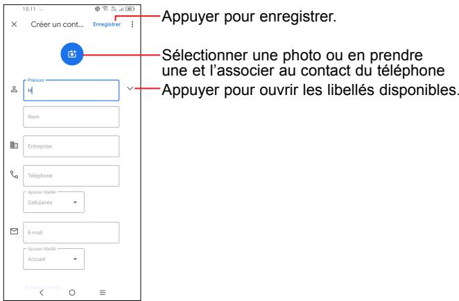 TCL GSM_VENDU_SEUL10_PRO_VERT_128GO - Ajouter un contact - 1