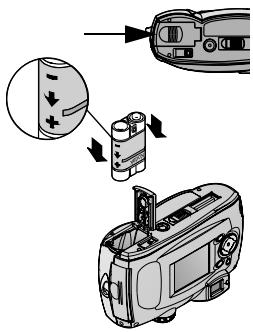 KODAK DX3500 - Installation de la batterie dans l'appareil photo - 1