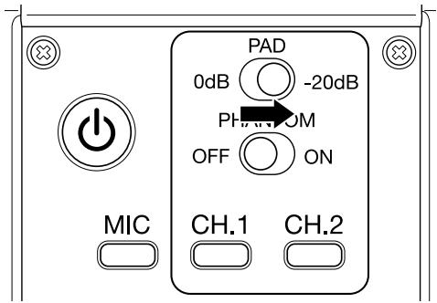 ZOOM Q8n-4K - Utilisation de la fonction PAD (atténuateur) - 1