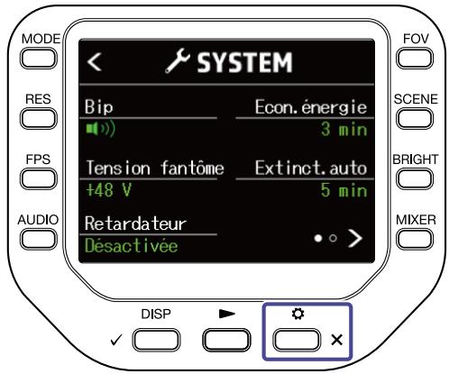 ZOOM Q8n-4K - Réglage du volume des bips de fonctionnement - 4