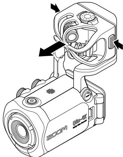 ZOOM Q8n-4K - Déconnexion des capsules de micro - 1