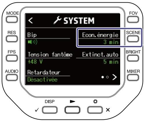 ZOOM Q8n-4K - Pressez SYSTEM en écran settings. - 2