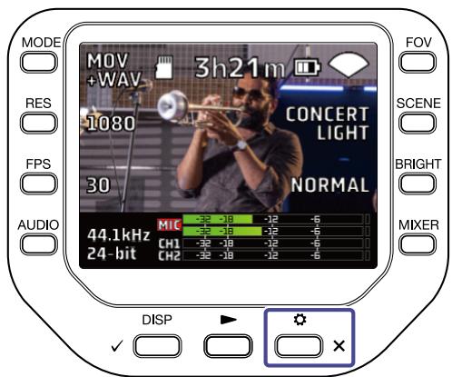 ZOOM Q8n-4K - Réglage de la durée de rétroéclairage de l'écran - 1