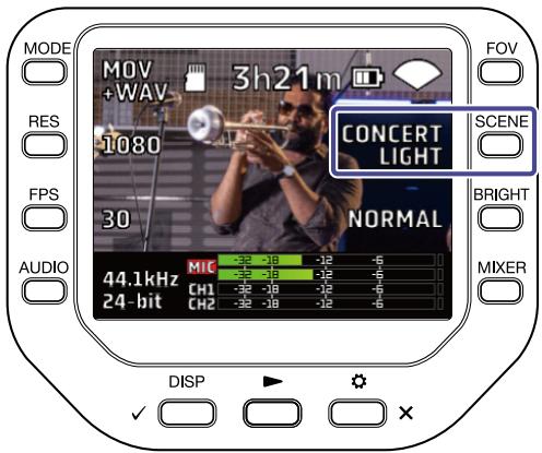 ZOOM Q8n-4K - Pressez l'écran d'enregistrement. - 1