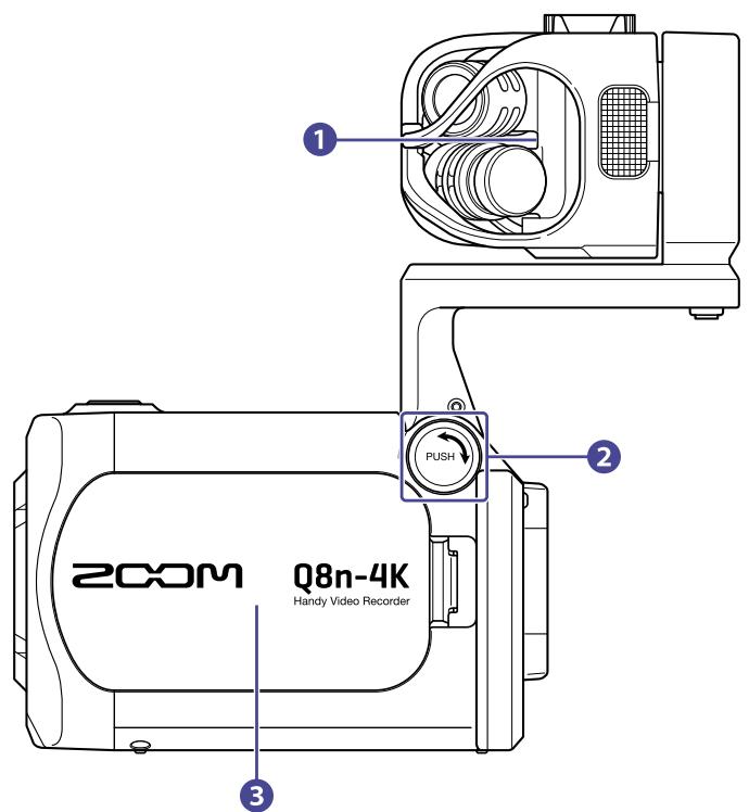 ZOOM Q8n-4K - Face arrière (écran déployé) - 2
