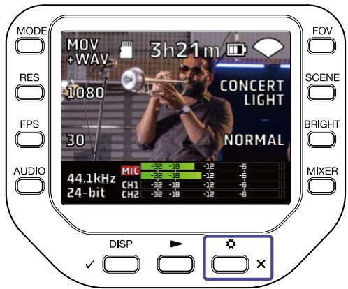 ZOOM Q8n-4K - Pressez l'écran d'enregistrement. - 3