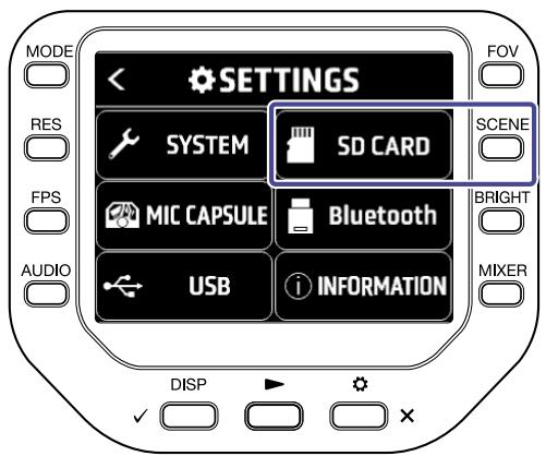 ZOOM Q8n-4K - Contrôle des informations de carte SD - 2