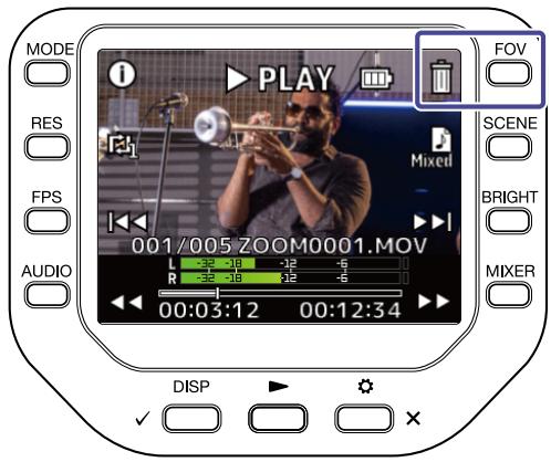 ZOOM Q8n-4K - Suppression de fichiers - 1