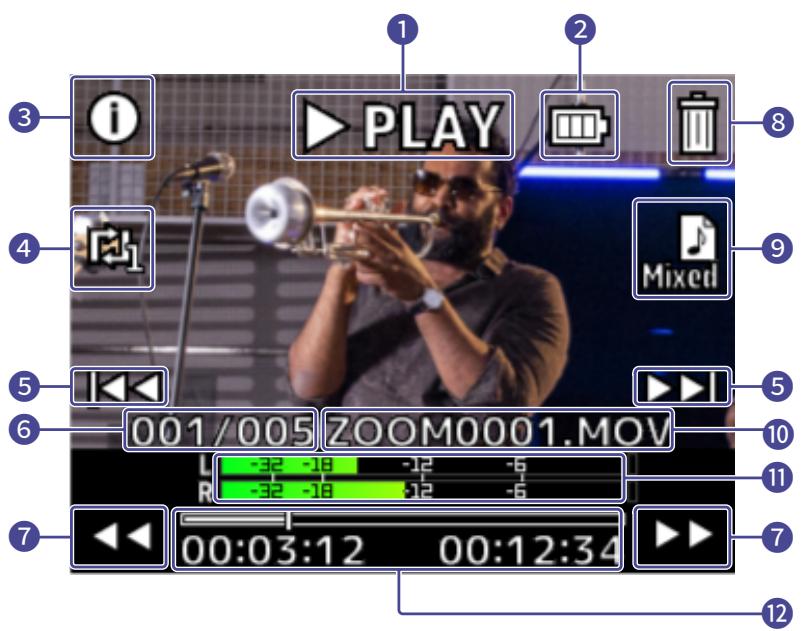 ZOOM Q8n-4K - Pressez l'écran d'enregistrement. - 2
