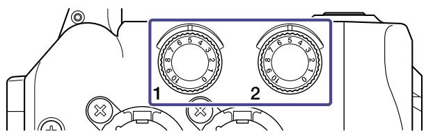 ZOOM Q8n-4K - En cas d'utilisation des entrées 1/2 - 1