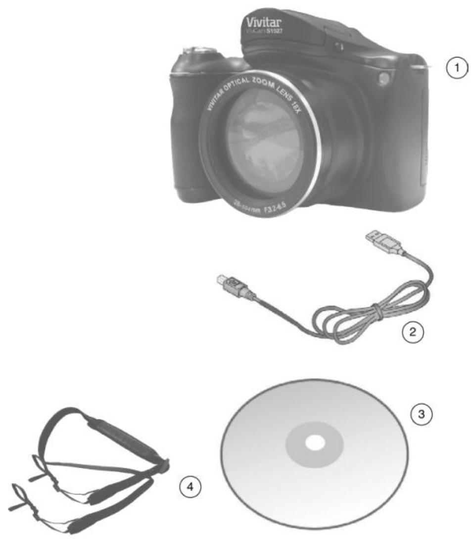 VIVITAR VS 1527 BLANC - What your camera package includes - 1