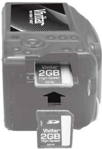 VIVITAR VS 1527 BLANC - Installing an SD card - 1