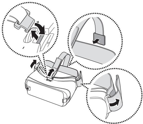 SAMSUNG MEW GEAR VR+CONTROLEUR - Mettre les sangles en place - 1