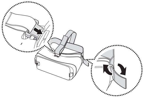 SAMSUNG MEW GEAR VR+CONTROLEUR - Retirer les sangles - 1