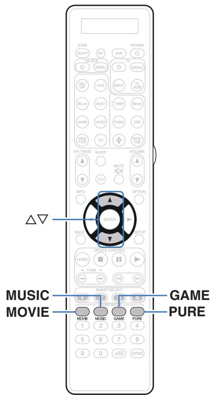 MARANTZ SR8012 - Sélection d'un mode d'écoute - 1