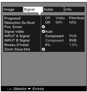 YAMAHA LPX500 - Menu "signal - 1
