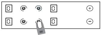 ROSIERES RVE6490PN - • ACTIVATION D'UN FOYER DE CUISSON - 1