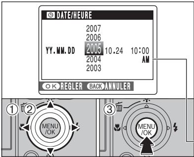FUJIFILM FinePix Z2 - Correction de la DATE et de l'heure / changement de l'ordre de la DATE - 5