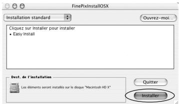 FUJIFILM FinePix Z2 - La fenêtre "finepixinstallosx" apparait. - 1
