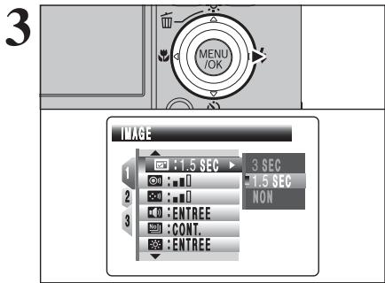 FUJIFILM FinePix Z2 - SET Utilisation de l'ecran de parametrage - 3
