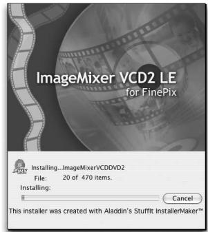 FUJIFILM FinePix Z2 - La fenêtre "finepixinstallosx" apparait. - 2
