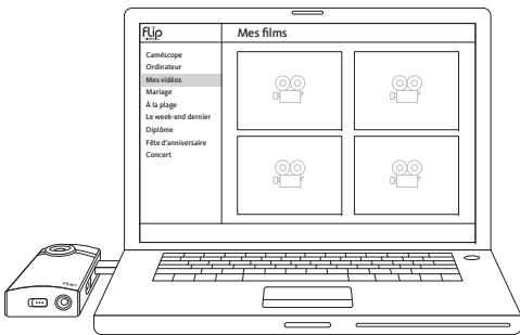 FLIP ULTRA HD NOIR - Fonctionnalités de flipshareTM - 1
