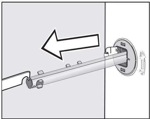 MIELE WWB 100 - Retirer la tige de transport gauche - 2