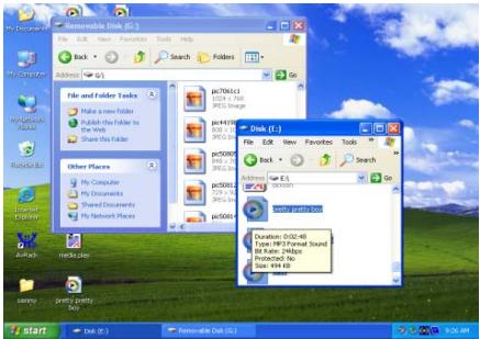 MPMAN MP100 - Ajout / suppression de fichiers / dossiers : vous pouvez utiliser le lecteur comme un stockage amovible USB. - 1