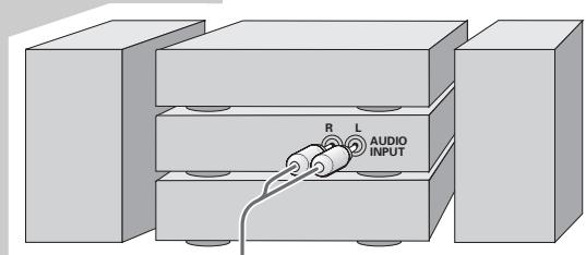 GRUNDIG GDP3200 - Raccordement de la chaîne hi-fi avec son système de reproduction analogue à deux canaux - 1