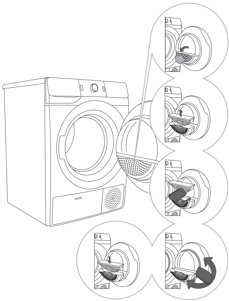 HISENSE WD3S8043BB3 - NETTOYAGE DU FILTRE DU HUBLOT - 1