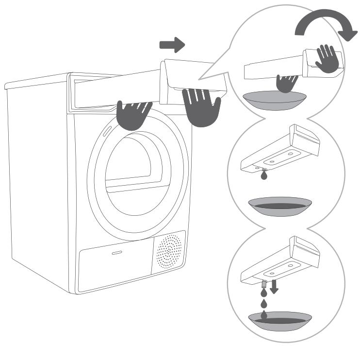 HISENSE WD3S8043BB3 - VIDANGE DU RÉSERVOIR DE CONDENSAT - 1
