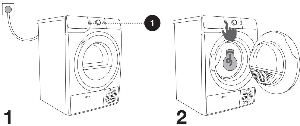 HISENSE WD3S8043BB3 - MISE EN MARCHE DU SECHE-LINGE - 1