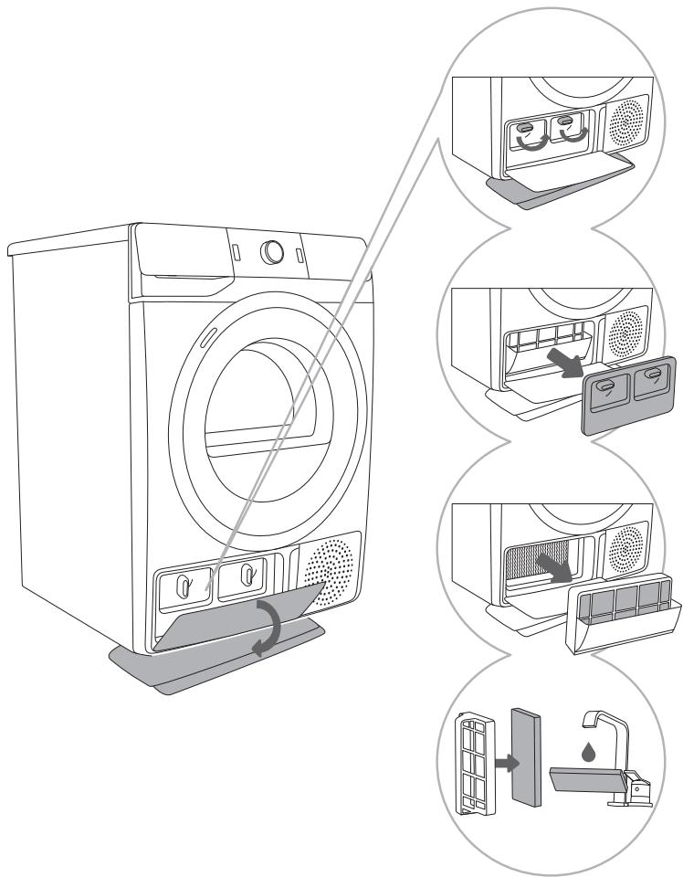 HISENSE WD3S8043BB3 - NETTOYAGE DU FILTRE DE LA POMPE À CHALEUR - 1