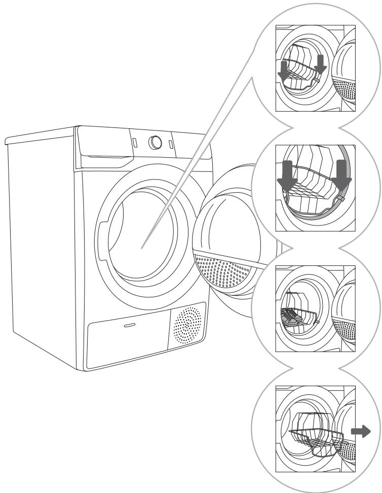 HISENSE WD3S8043BB3 - SECHAGE DANS LE PANIER (SELON LE MODELE) - 1