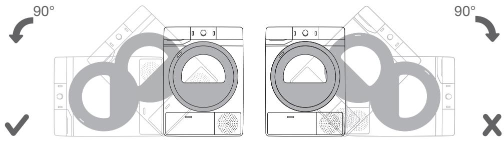 HISENSE WD3S8043BB3 - Ouverture du hublot du sèche-linge (vue de dessus) - 2