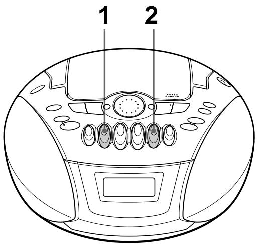 SONY CFD-E70L - Wiedergeben einer Kassette - 1