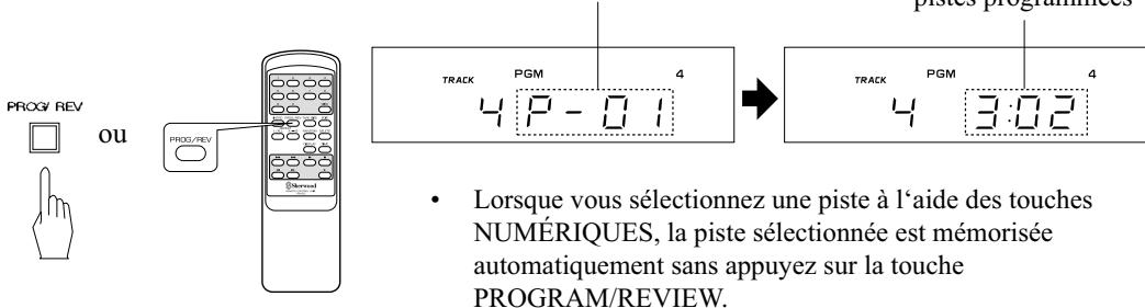 SHERWOOD CD5090 - Programmation des pistes sur un CD - 8