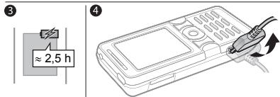 SONY ERICSSON K550i - Pour charger la batterie - 2
