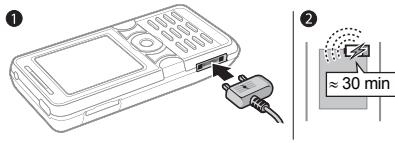 SONY ERICSSON K550i - Pour charger la batterie - 1