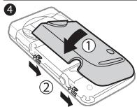 SONY ERICSSON K550i - Pour insérer la carte SIM et la batterie - 4