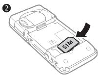 SONY ERICSSON K550i - Pour insérer la carte SIM et la batterie - 2