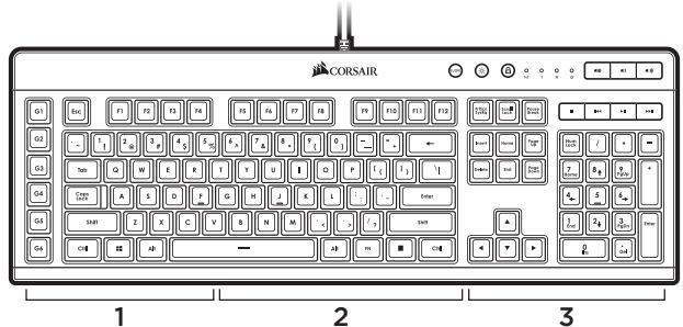 CORSAIR GAMING K55 RGB - MODES de rétroéclairage - 1