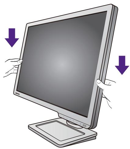 BENO XL2411Z - Ajuster la hauteur du moniteur - 3