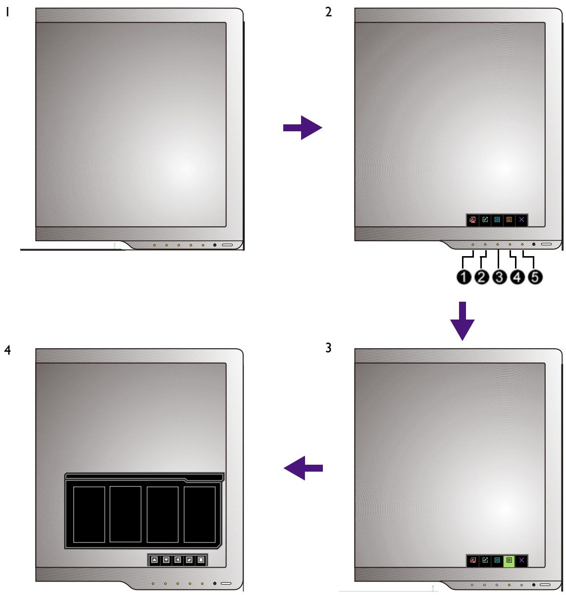 BENO XL2411Z - Utilisation de base des menus - 1