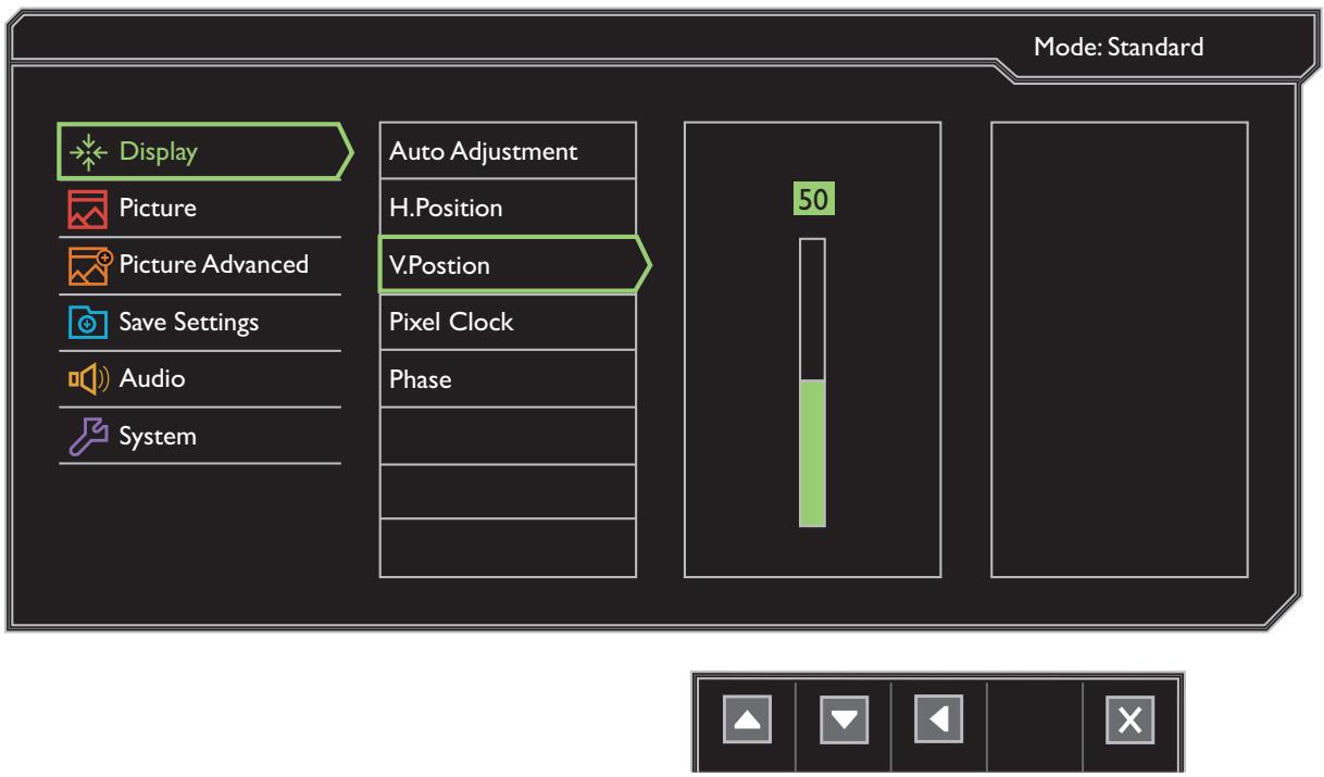 BENO XL2411Z - Menu d'affichage - 1