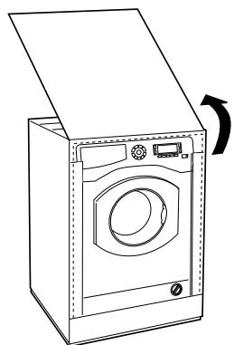 SCHOLTES SMLE129E - Application du panneau d'habillage en bois sur la porte et montage du machine à laver à l'intérieur des éléments: - 2